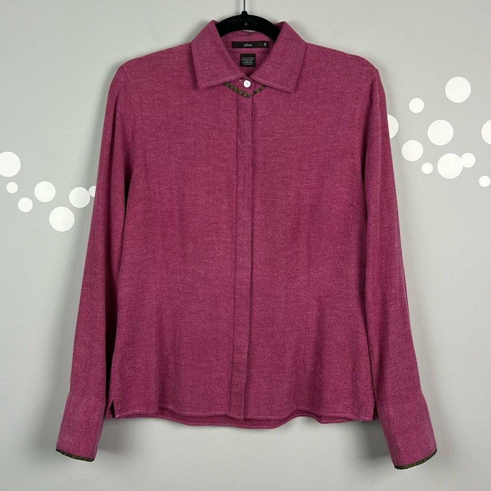 Alara Cotton Button-Up Top Size Medium